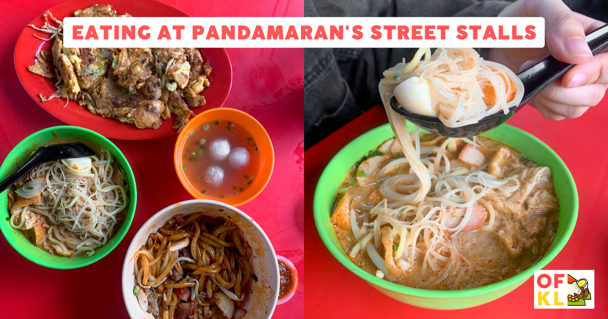 Eating from Pandamaran's Street Stalls, and it's actually not bad